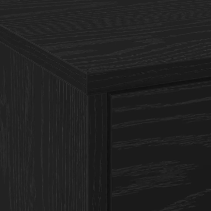 Meuble TV Chêne noir 165 x 34 x 40 cm Bois d'ingénierie - 10