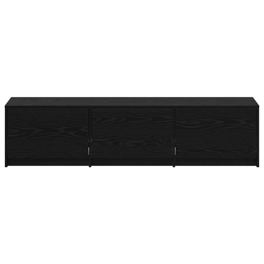 Meuble TV Chêne noir 165 x 34 x 40 cm Bois d'ingénierie - 7