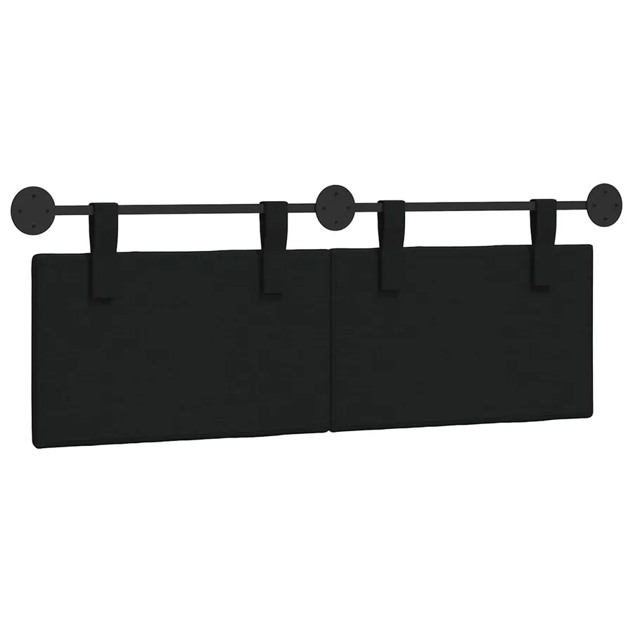 Tête de lit suspendue Noir Tissu - 7