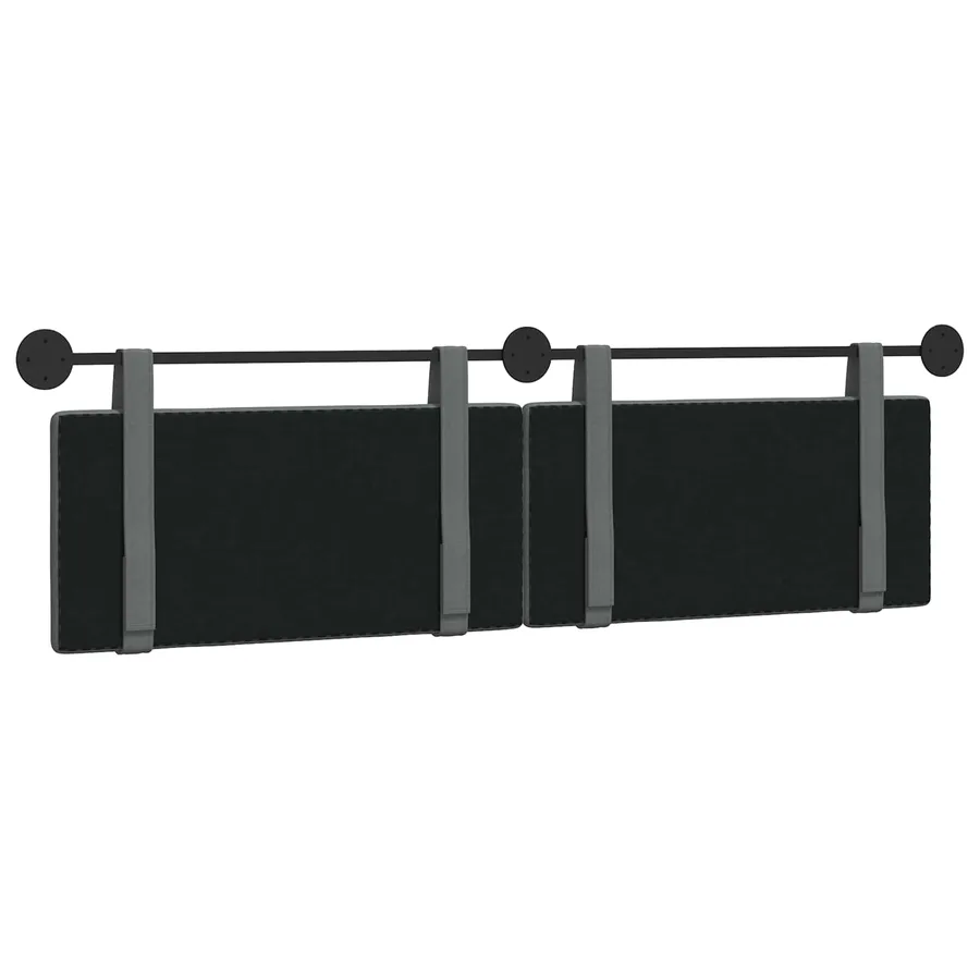 Tête de lit suspendue Gris foncé Tissu - 7