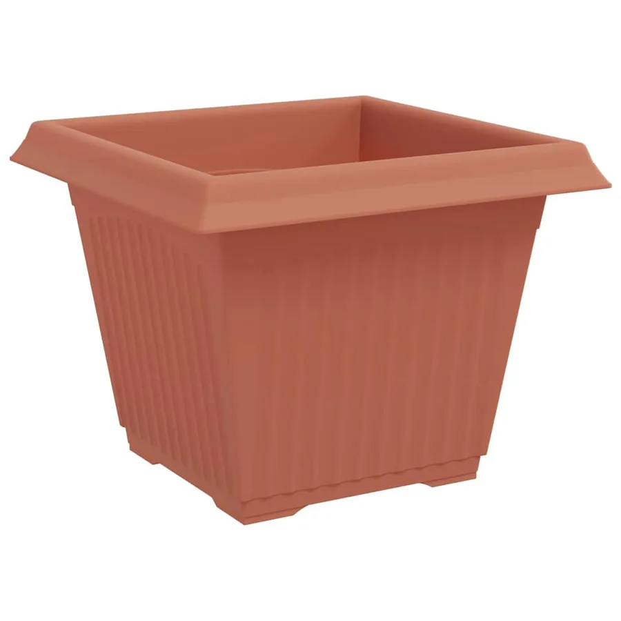 Pot de Fleurs Carré 24 pcs Rouge brique 28,5 x 28,5 x 22 cm - 5
