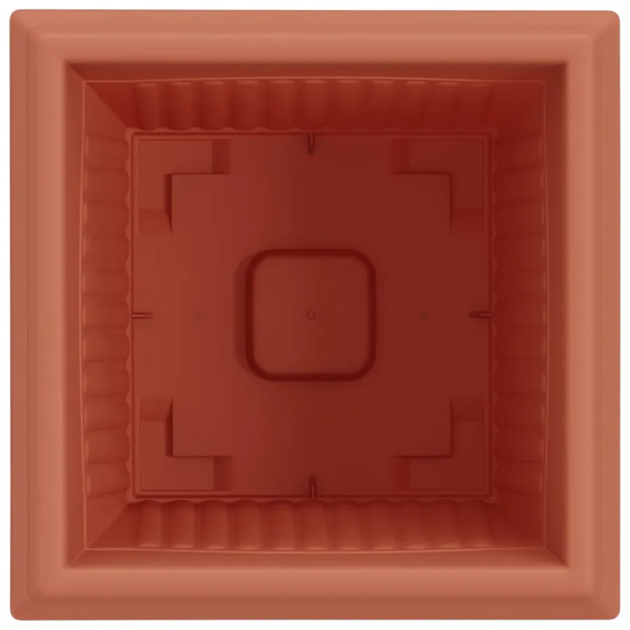 Pot de Fleurs Carré 24 pcs Rouge brique 28,5 x 28,5 x 22 cm - 7