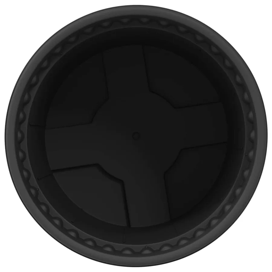 Pot à fleurs rond 24 pcs Noir Ø 15 x 12 cm Plastique - 6