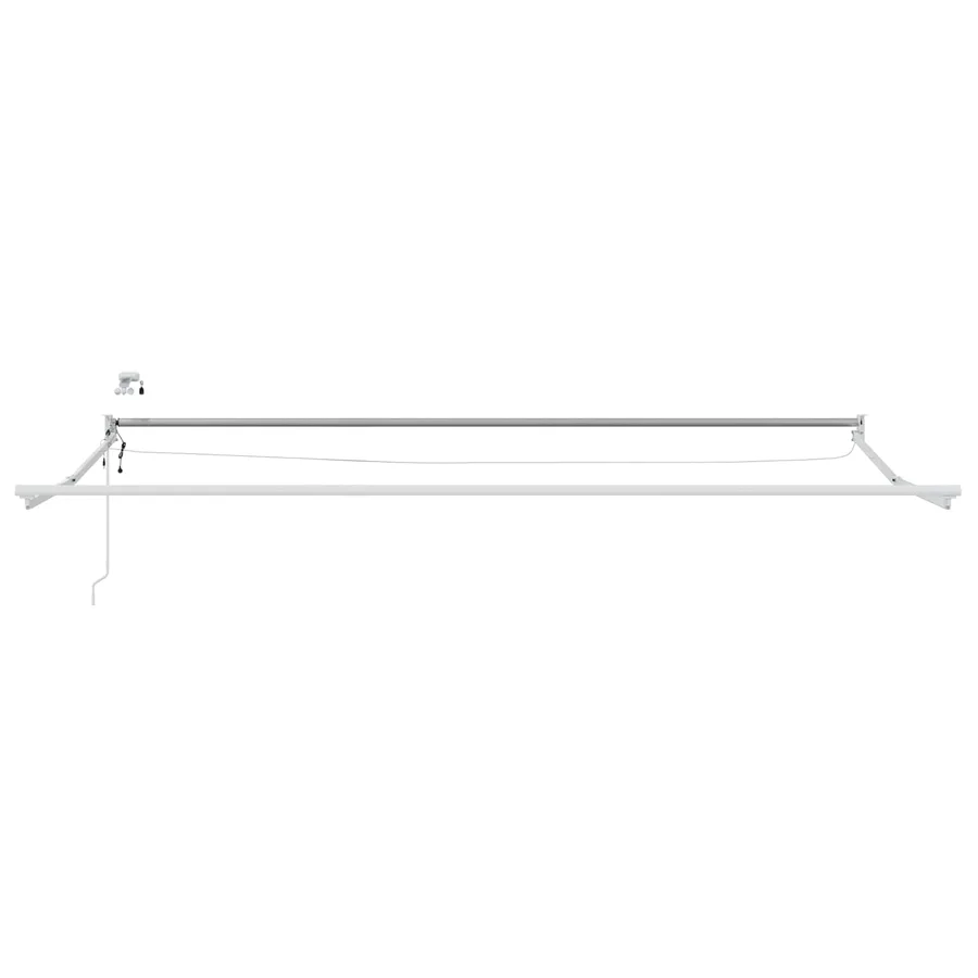 Cadre de store rétractable électrique Blanc 4 x 2 m Aluminium - 5