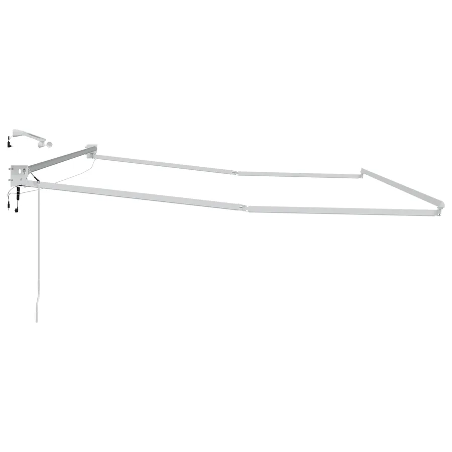 Cadre de store rétractable électrique Blanc 4 x 2 m Aluminium - 6