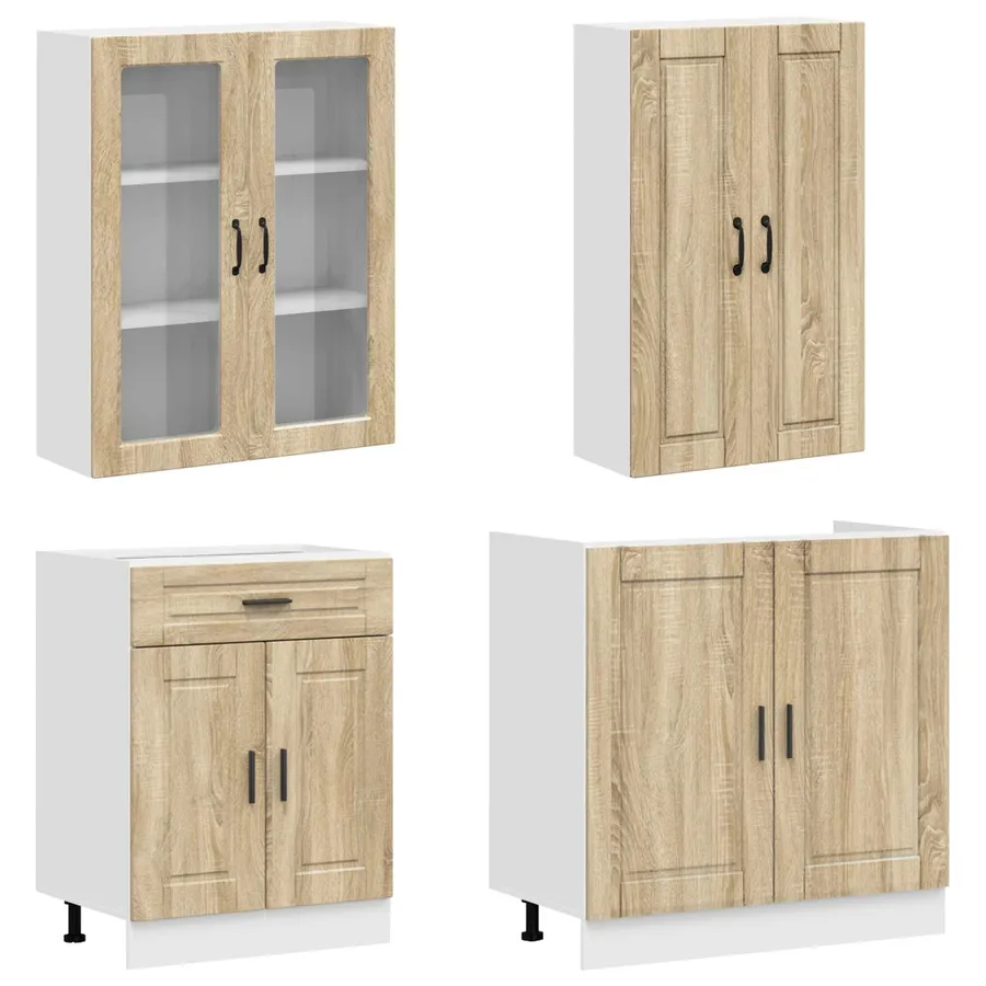 Unité de cuisine PORTO 8 pcs Chêne Sonoma Bois d'ingénierie - 3