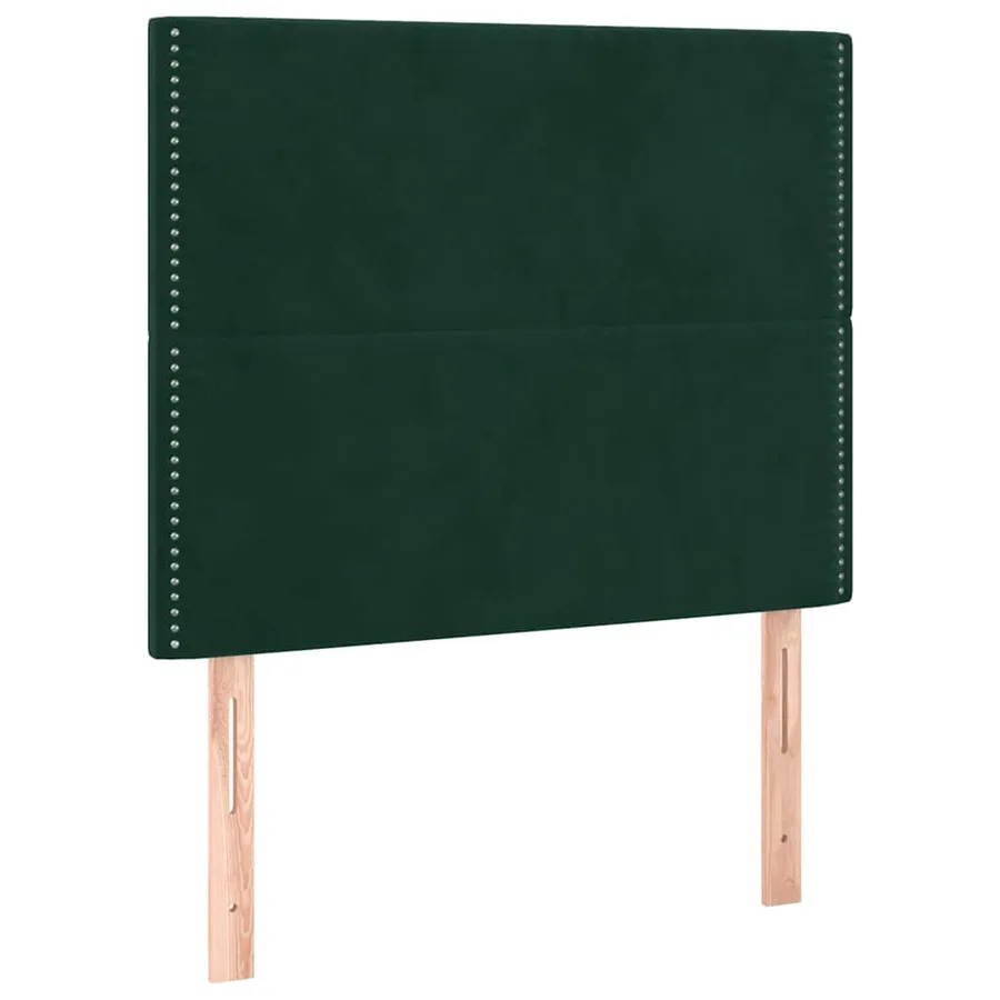 Sommier à lattes de lit matelas et LED Vert foncé 120x200 cm - 7