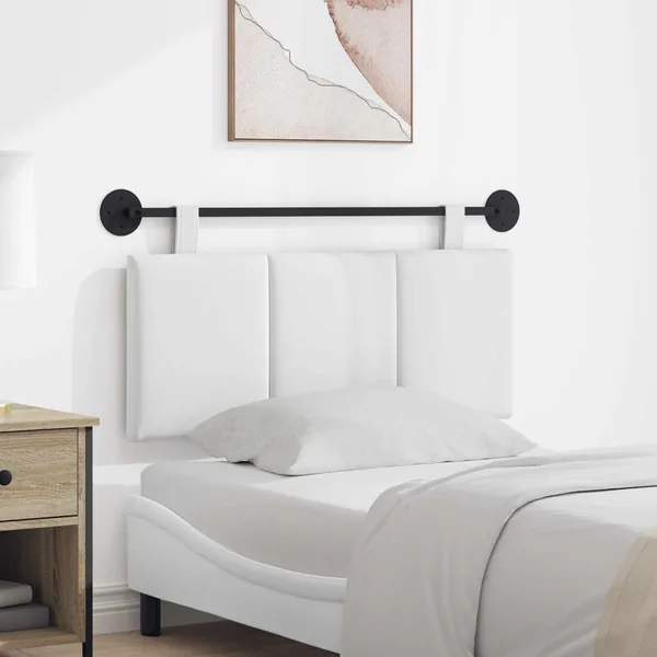 Tête de lit suspendue Blanc Tissu