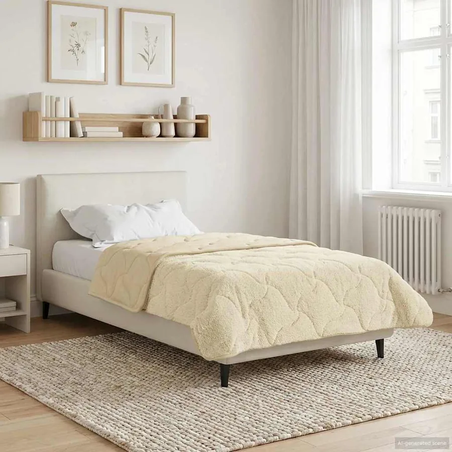 Duvet d'été simple Matelassé Crème 135 x 220 cm