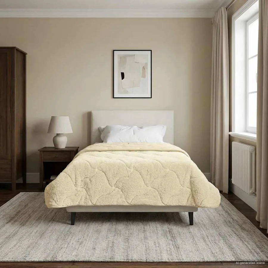 Duvet d'été simple Matelassé Crème 135 x 220 cm - 4