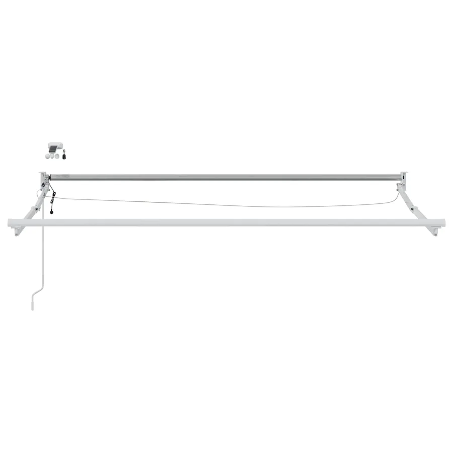 Cadre de store rétractable électrique Blanc 3 x 2 m Aluminium - 5