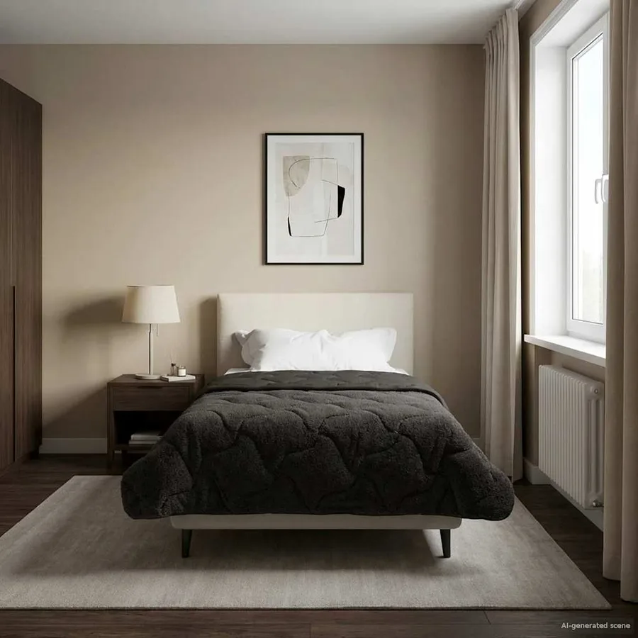 Duvet complet toute l'année Matelassé Anthracite 155 x 220 cm - 4