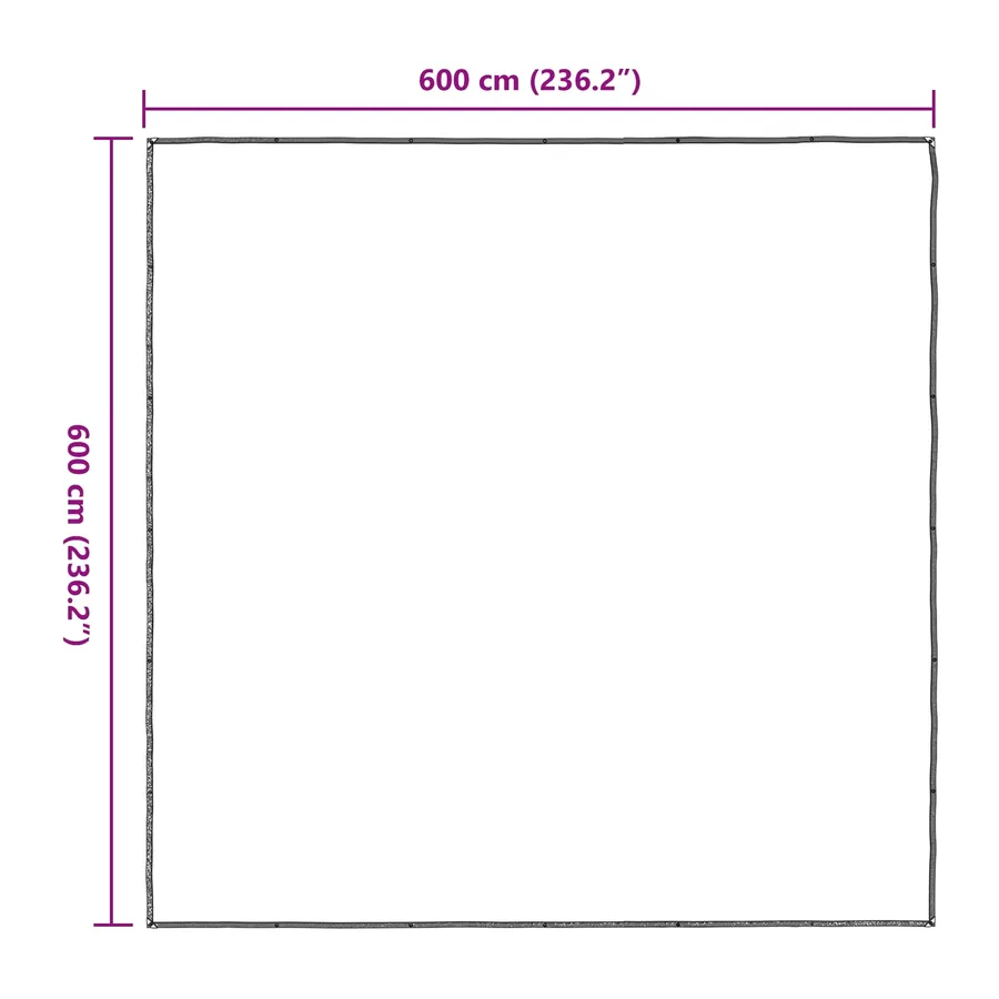 Couverture pour plantes Transparent 6 x 6 m PE - 8