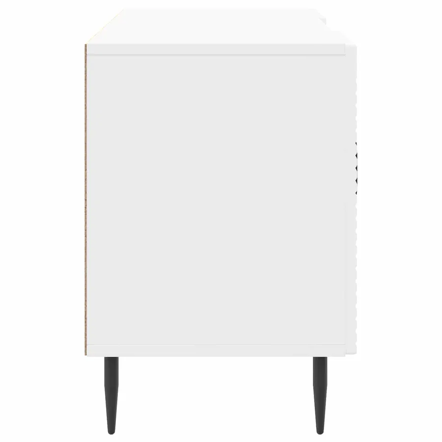 Meuble TV Blanc brillant 102 x 34,5 x 50 cm Bois d'ingénierie - 7