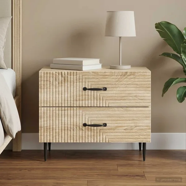 Cabinet de chevet avec tiroir Chêne Sonoma 62 x 34,5 x 47,5 cm