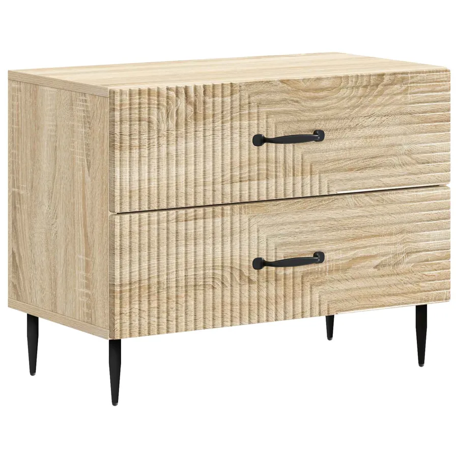 Cabinet de chevet avec tiroir Chêne Sonoma 62 x 34,5 x 47,5 cm - 2