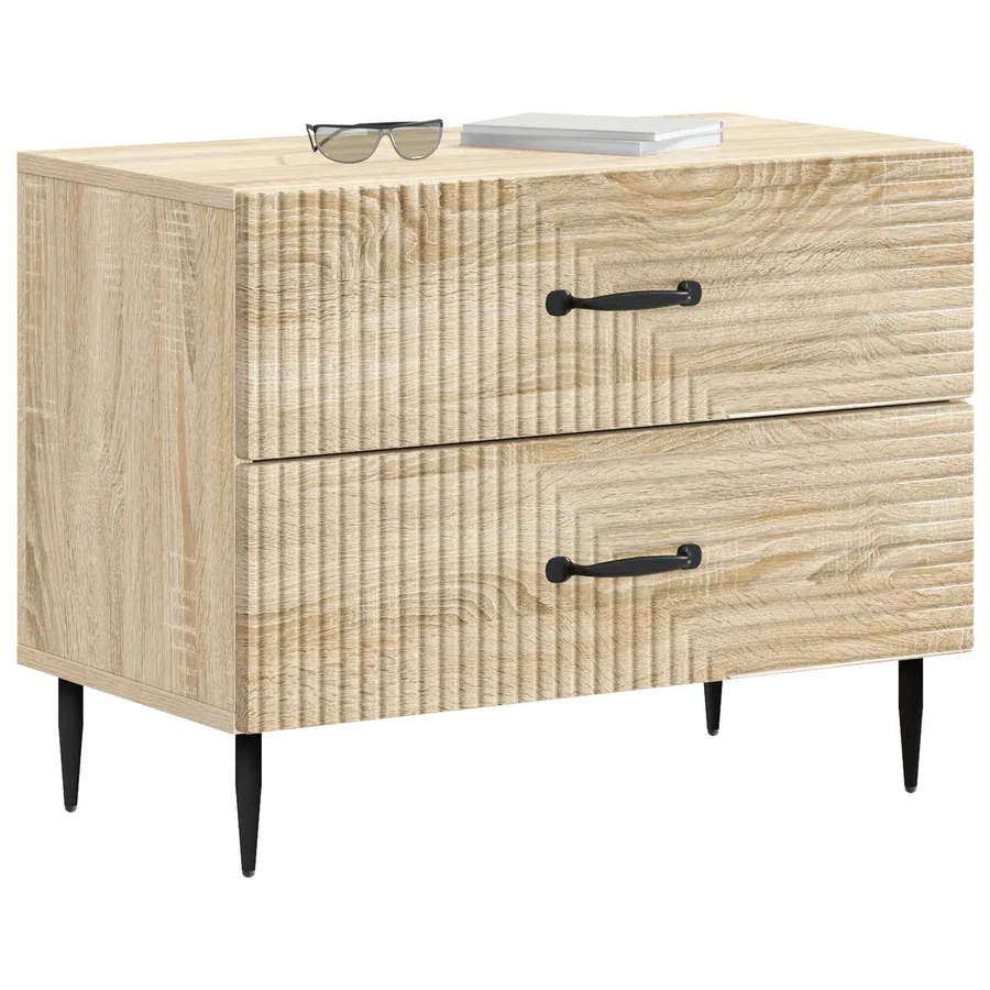 Cabinet de chevet avec tiroir Chêne Sonoma 62 x 34,5 x 47,5 cm - 3