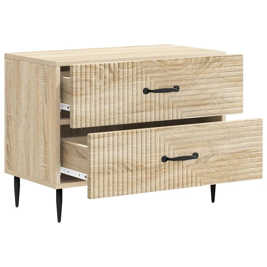 Cabinet de chevet avec tiroir Chêne Sonoma 62 x 34,5 x 47,5 cm - 4