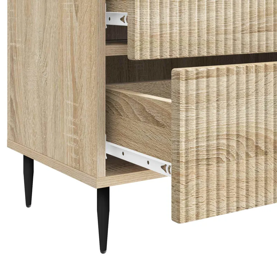 Cabinet de chevet avec tiroir Chêne Sonoma 62 x 34,5 x 47,5 cm - 9