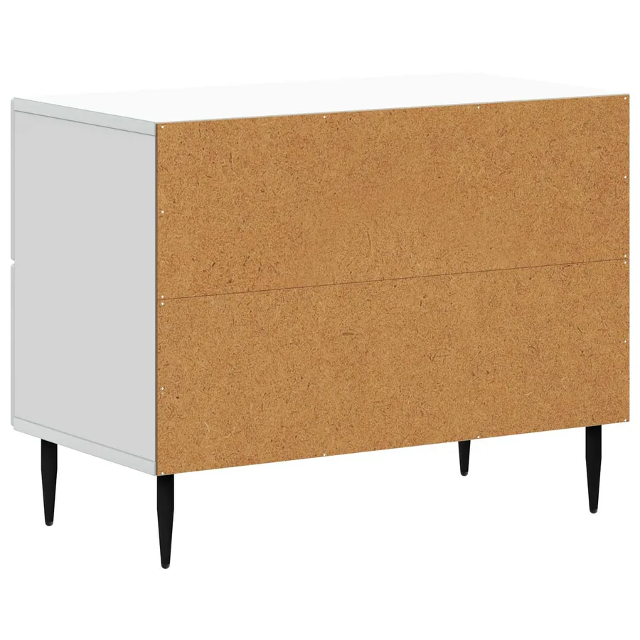 Cabinet de chevet Blanc 62 x 34,5 x 47,5 cm Bois d'ingénierie - 7