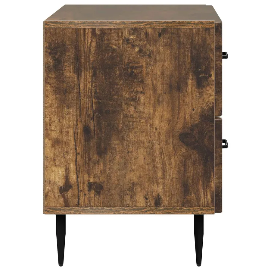 Cabinet de chevet avec tiroir Chêne fumé 62 x 34,5 x 47,5 cm - 6