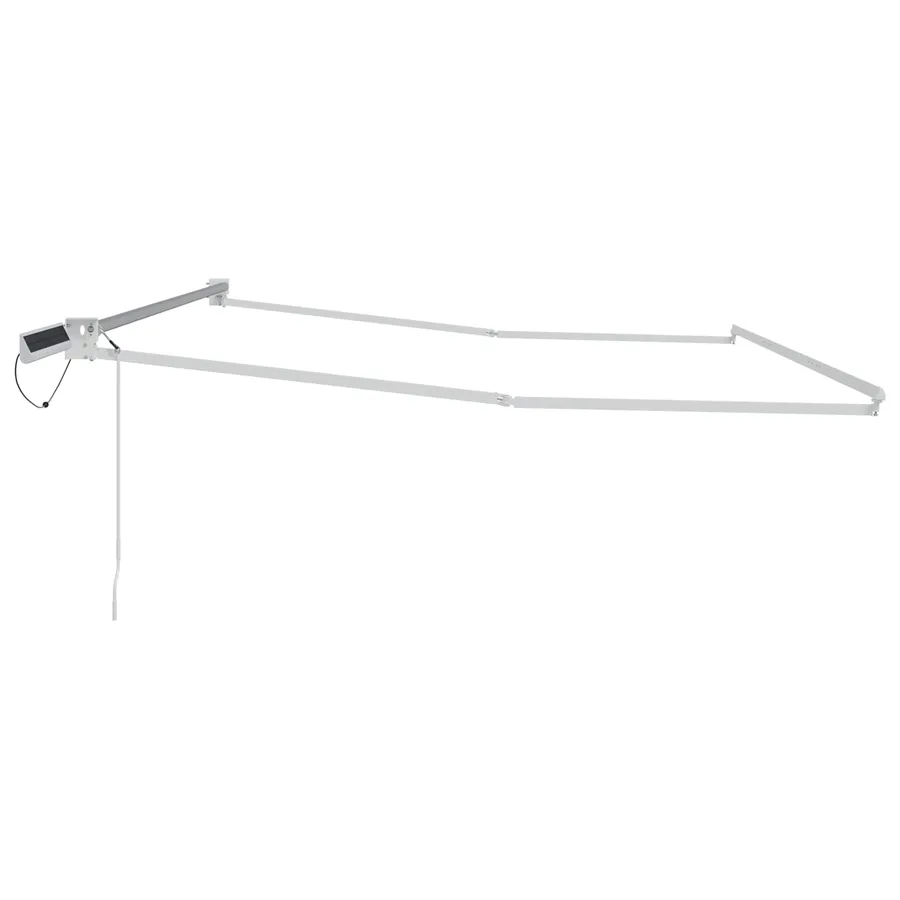 Cadre de store rétractable électrique Blanc 4 × 3 m Acier - 4