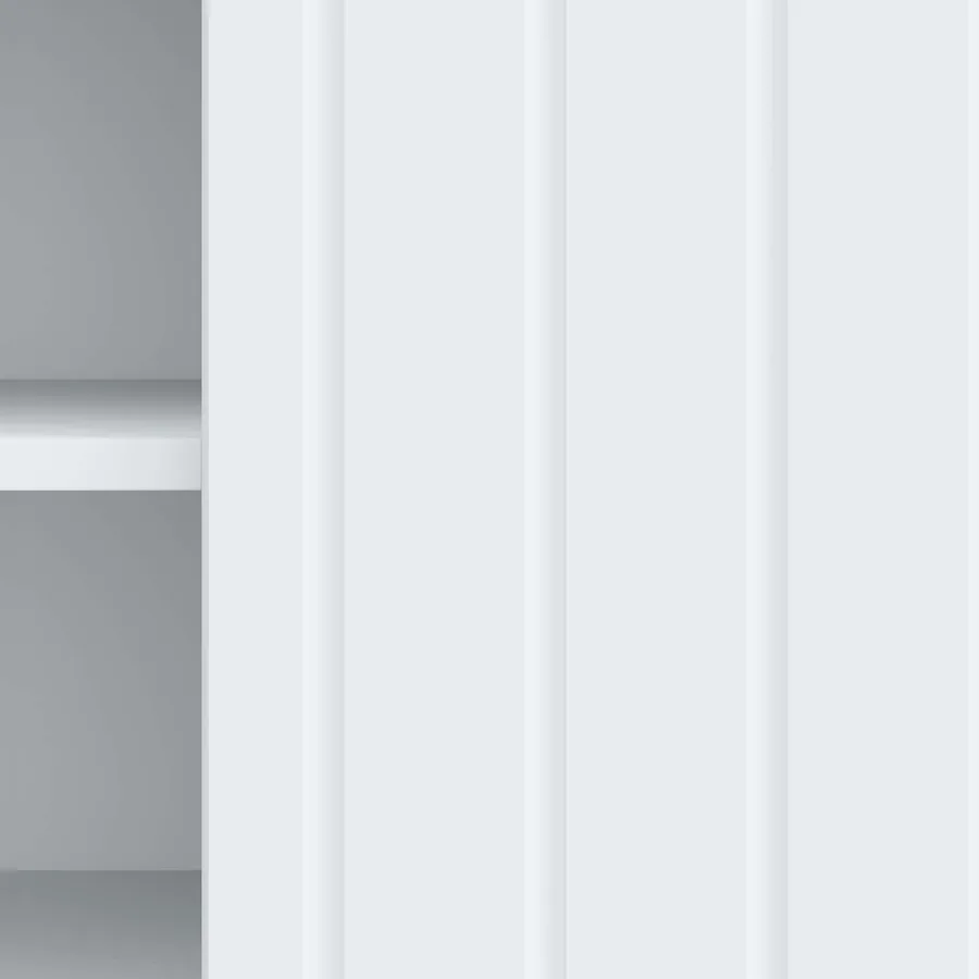 Meuble TV Blanc 102 x 34,5 x 52 cm Bois d'ingénierie - 10