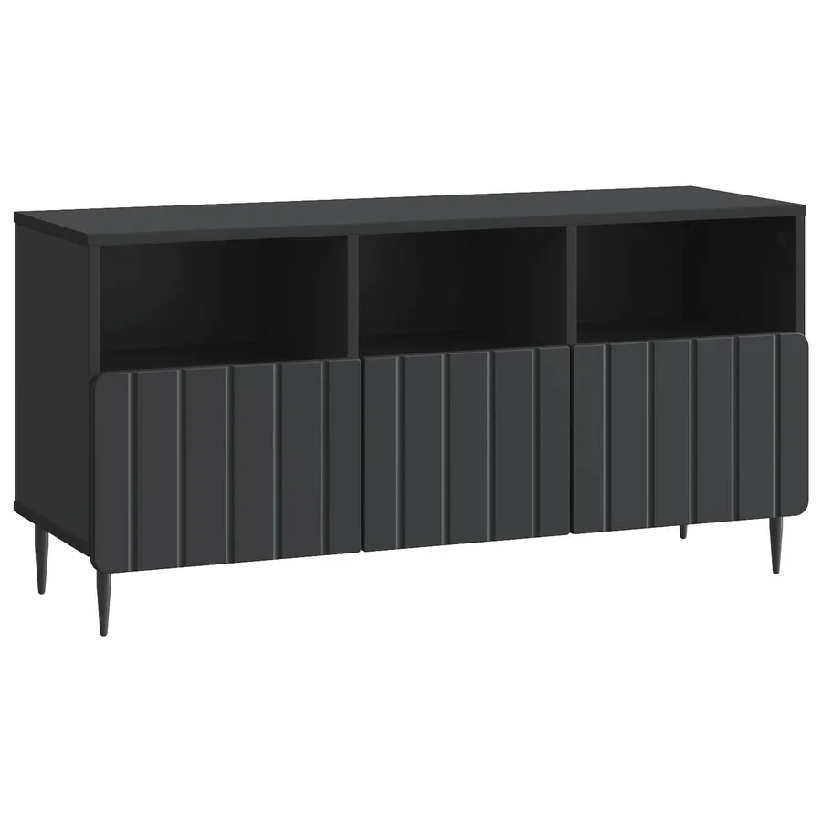 Meuble TV avec tiroir Noir 102 x 34,5 x 50 cm Bois d'ingénierie - 2