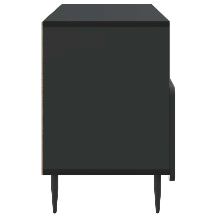 Meuble TV avec tiroir Noir 102 x 34,5 x 50 cm Bois d'ingénierie - 7