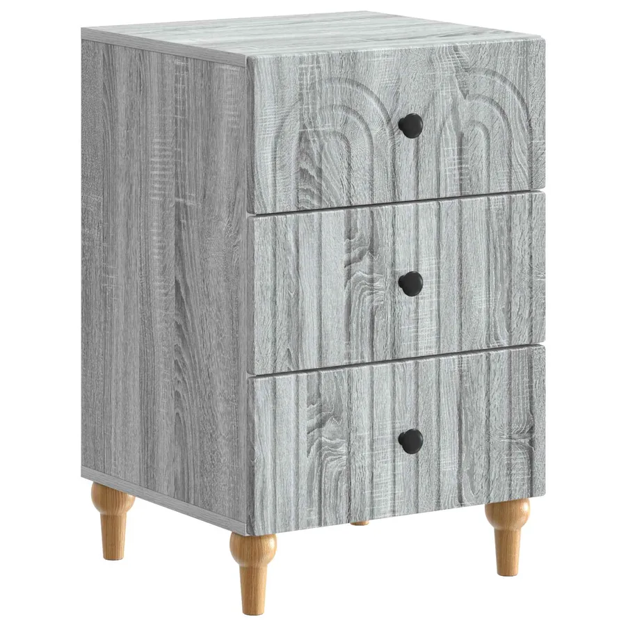 Cabinet de chevet avec tiroir Sonoma gris 43 x 41 x 66,5 cm - 2