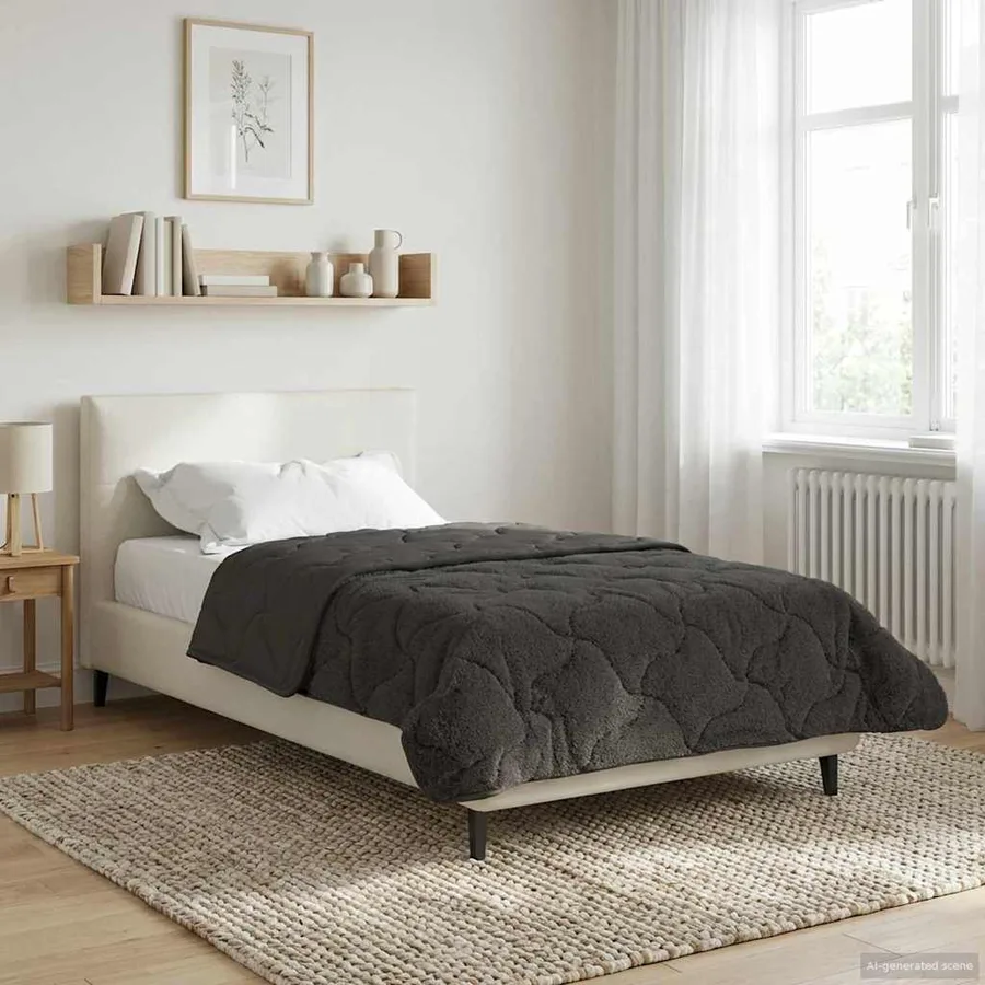 Duvet d'été simple Matelassé Anthracite 140 x 220 cm - 4