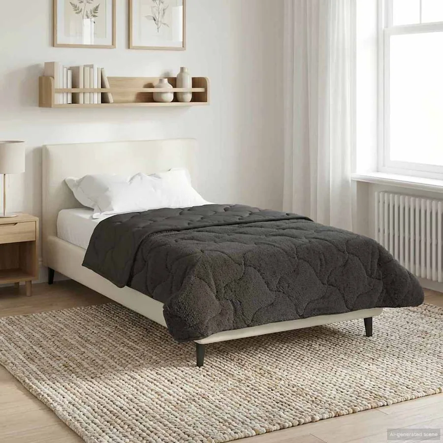 Duvet complet toute l'année Matelassé Anthracite 135 x 200 cm