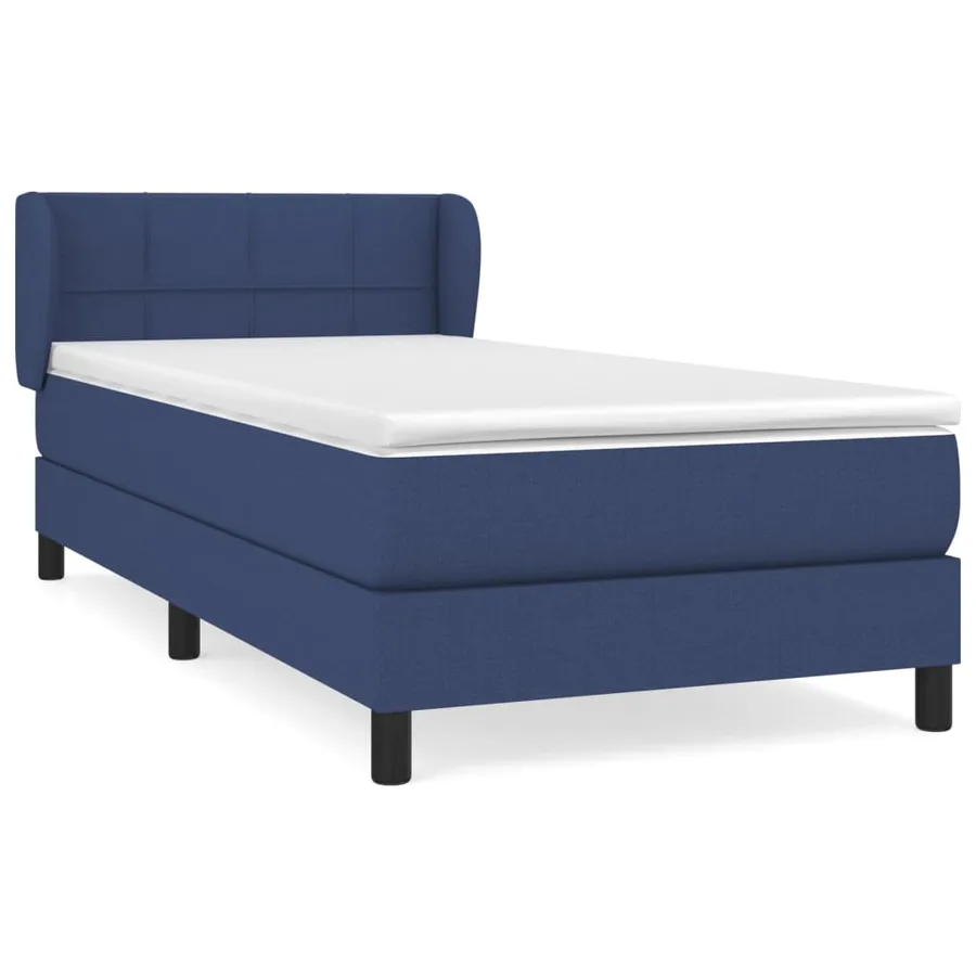 Sommier à lattes de lit avec matelas Bleu 80x200 cm Tissu - 2