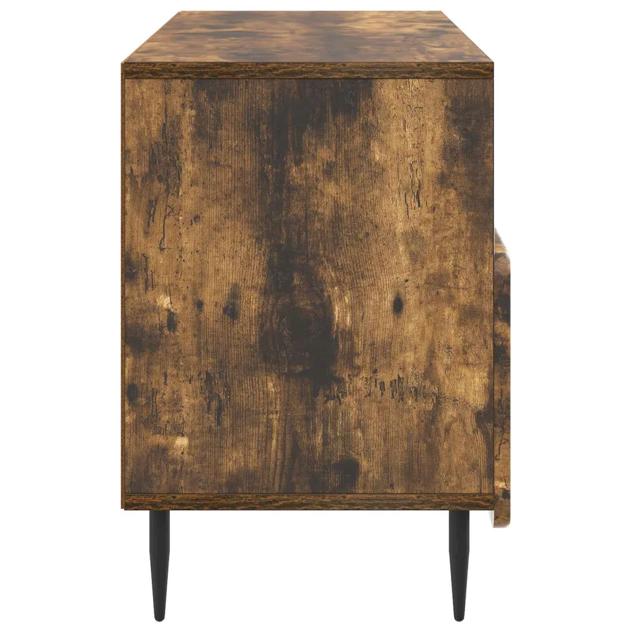 Meuble TV Chêne fumé 102 x 34,5 x 50 cm Bois d'ingénierie - 7