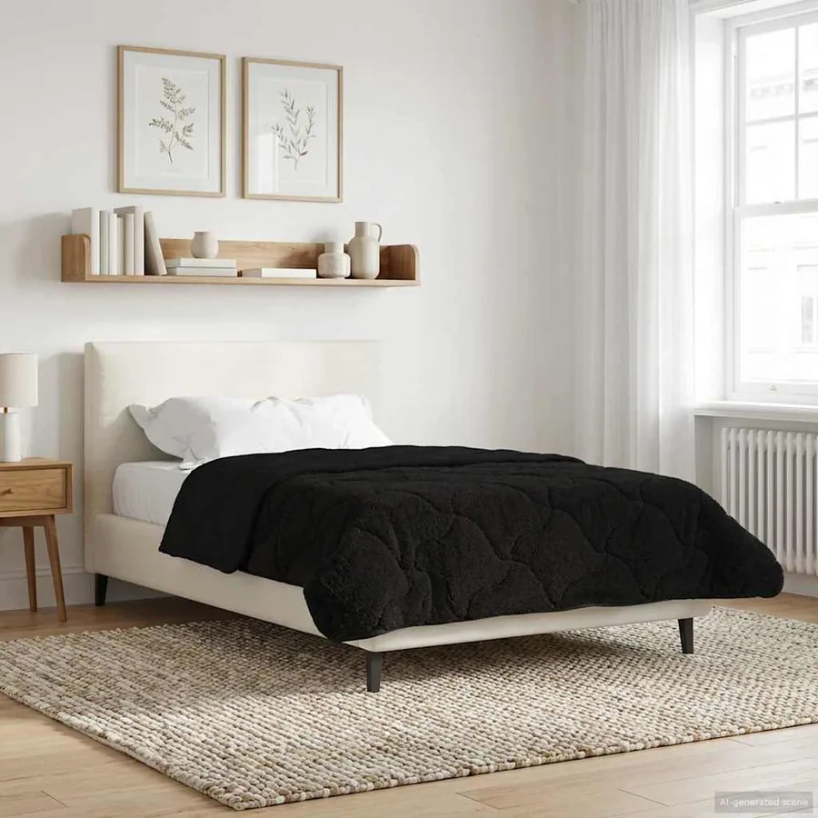 Duvet complet toute l'année Matelassé Noir 155 x 200 cm
