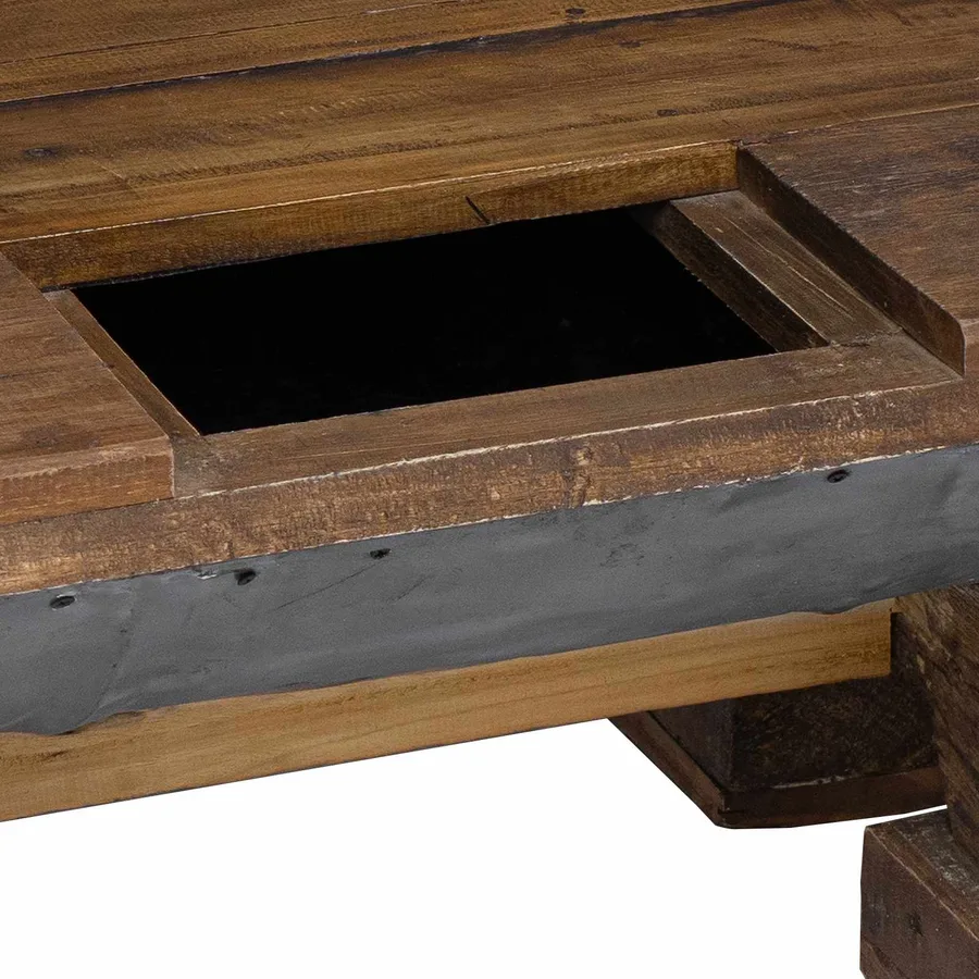 Table basse Naturel 90 x 50 x 35 cm bois - 8