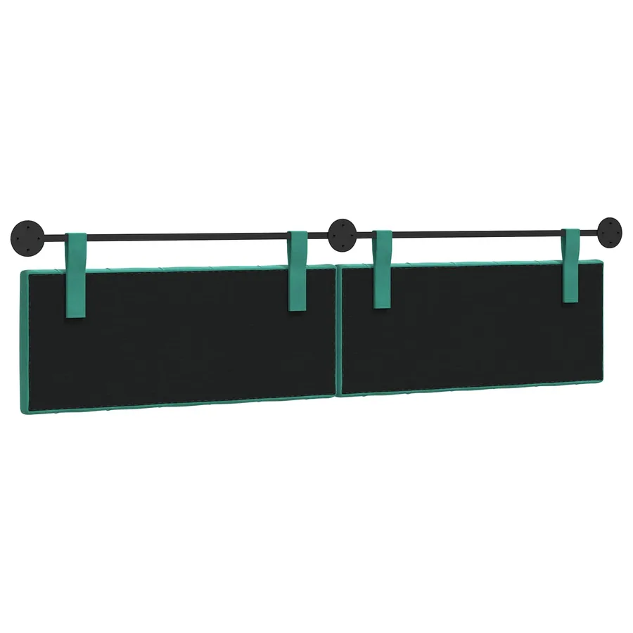 Tête de lit suspendue Avec lumière LED Turquoise Velours - 7
