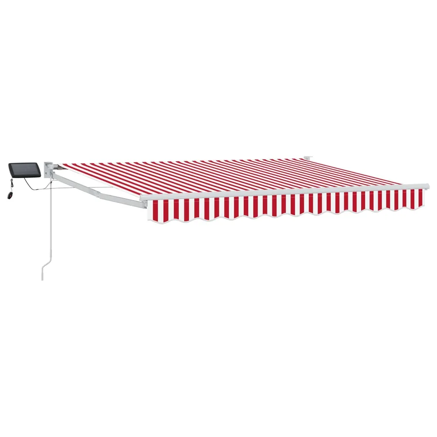 Store rétractable manuel avec LEDs Rouge et Blanc 3 x 2,5 m - 2