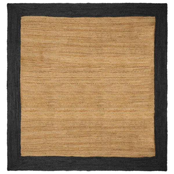 Tapis de surface Gris foncé 240 x 240 cm Jute
