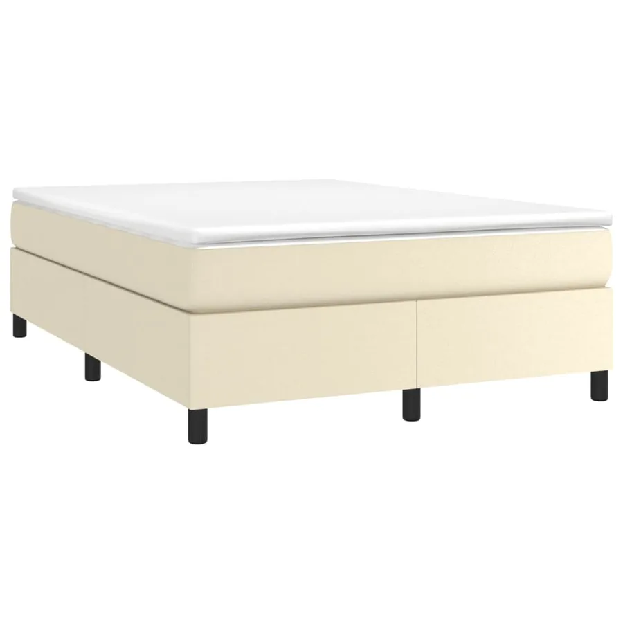 Sommier à lattes de lit avec matelas Crème 140x190cm Similicuir - 3