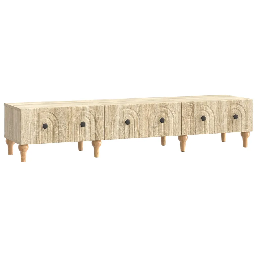 Meuble TV Chêne Sonoma 147 x 34,5 x 30 cm Bois d'ingénierie - 2
