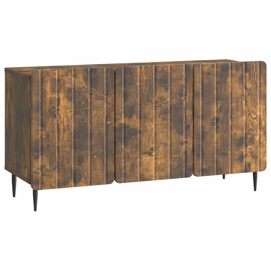 Meuble TV Chêne fumé 99 x 34,5 x 52 cm Bois d'ingénierie - 2