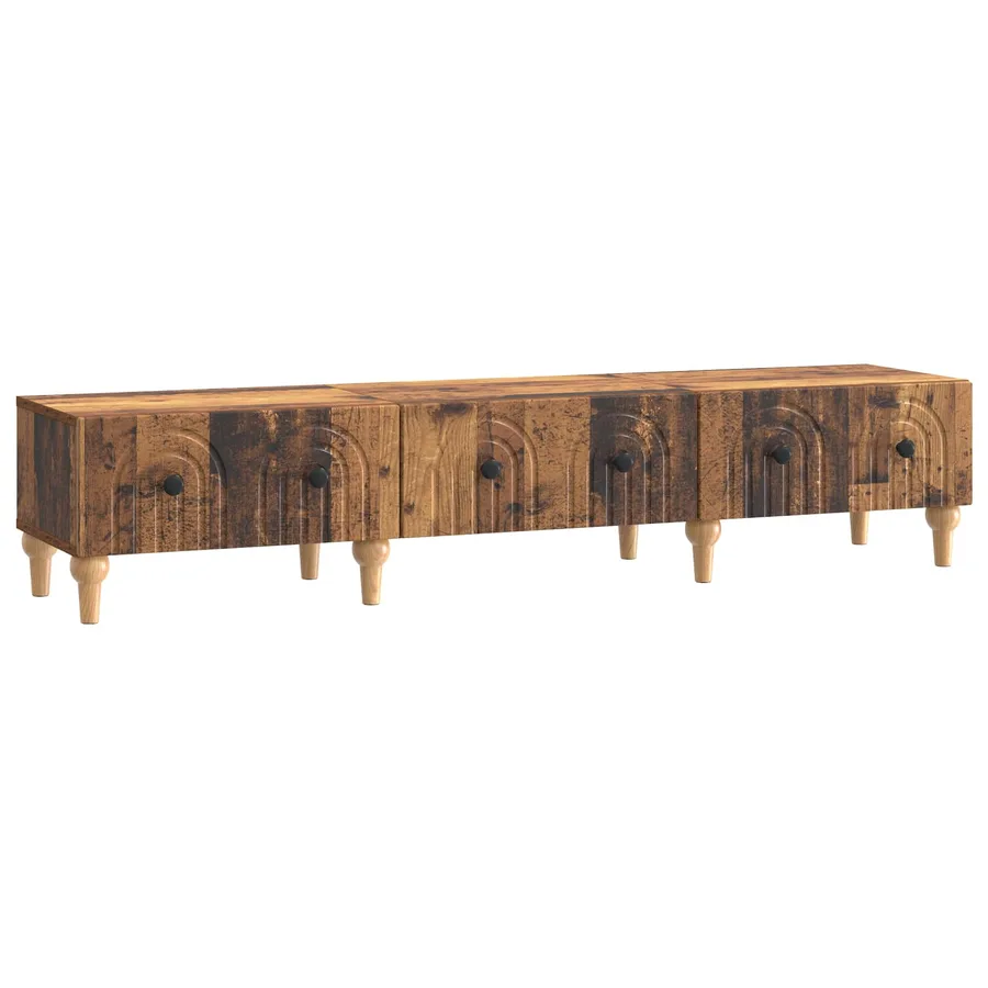 Meuble TV Bois ancien 147 x 34,5 x 30 cm Bois d'ingénierie - 2