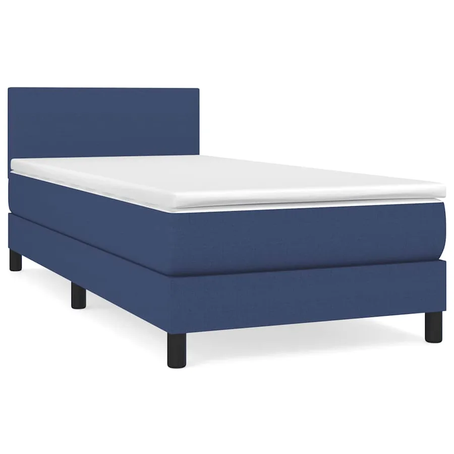 Sommier à lattes de lit avec matelas Bleu 80x200 cm Tissu - 2