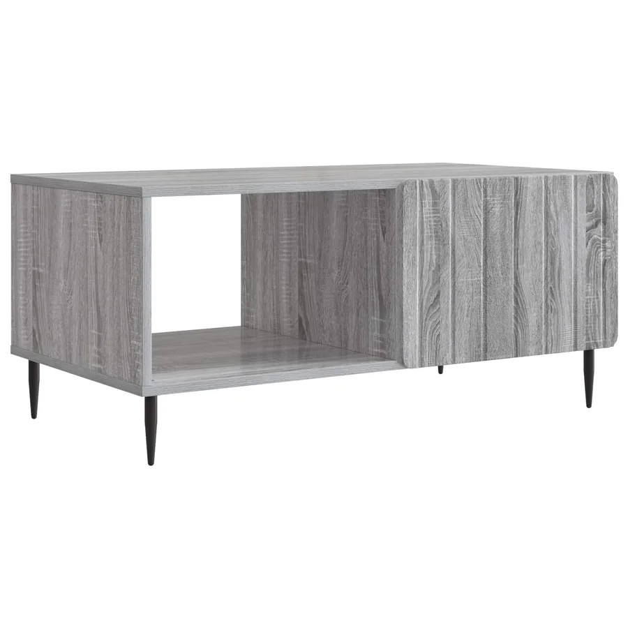 Table basse Sonoma gris 90 x 50 x 40 cm Bois d'ingénierie - 2