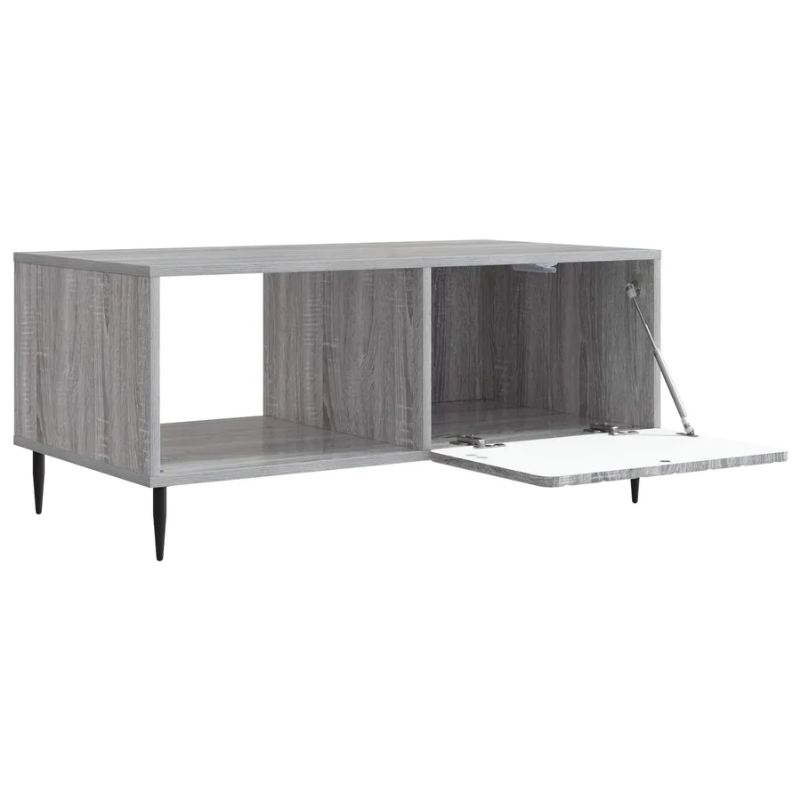 Table basse Sonoma gris 90 x 50 x 40 cm Bois d'ingénierie - 4