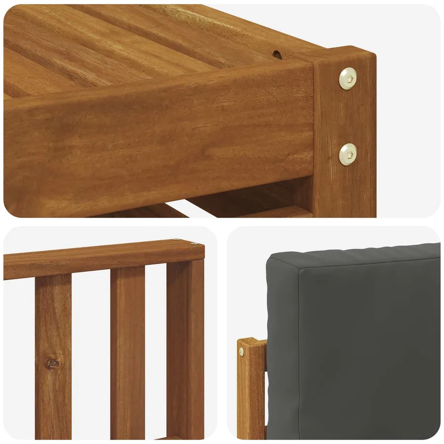 Ensemble de canapés d'extérieur 8 pcs Naturel et Anthracite - 7