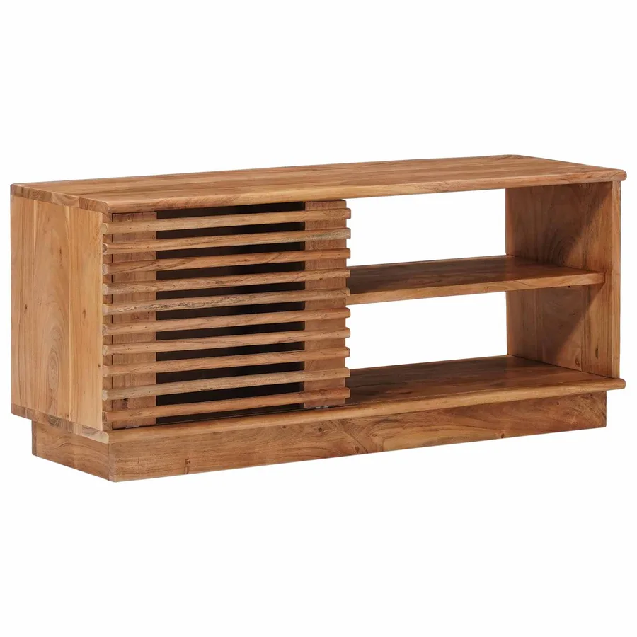 Meuble TV avec stockage avec porte Naturel 90 x 30 x 40 cm - 3