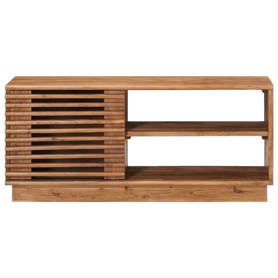 Meuble TV avec stockage avec porte Naturel 90 x 30 x 40 cm - 5
