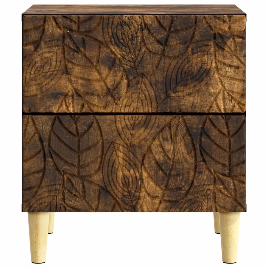 Table de chevet Chêne fumé 43 x 34,5 x 48 cm Bois d'ingénierie - 4